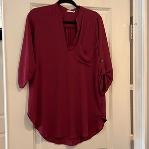Burgundy blouse size small